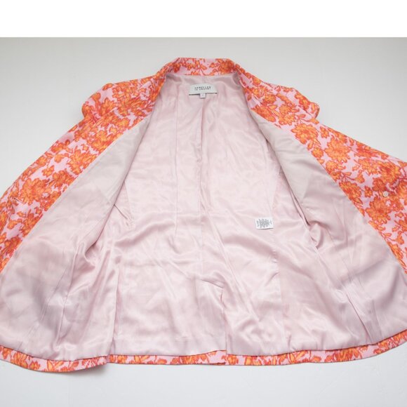 Derek Lam 10 Crosby Irina Blazer Jacket + Vadella Shorts Set Orange Pink Size 12 - Picture 11 of 16